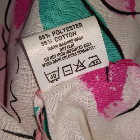 Vintage MARY QUANT London Mod Floral Print Sarong Cotton/Poly Blend - Picture 6 of 6